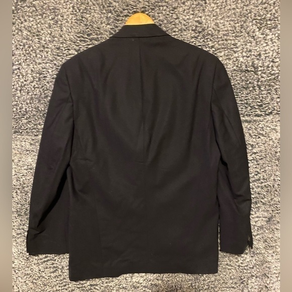 Lauren Ralph Lauren Mens Wool Suit Jacket Blazer size 40 R Black Two But… - Picture 2 of 13